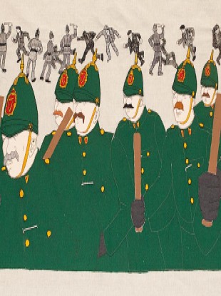 Part of the tapestry as designed by Robert Ballagh
