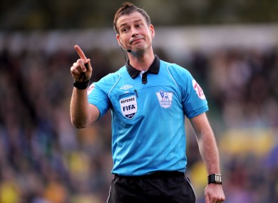 Mark Clattenburg: returns to action properly this week.
