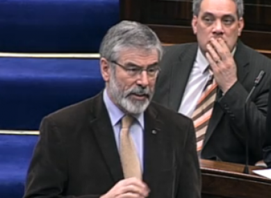 Gerry Adams said Sinn Féin would take legal advice on whether TDs were entitled to vote, even if they were suspended from the Dáil.