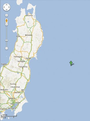 A map from the US Geological Survey shows where the earthquake hit in the past hour.