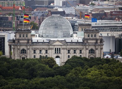 The Reichstag, the seat of the German parliament - which has important powers over German funding for other countries.