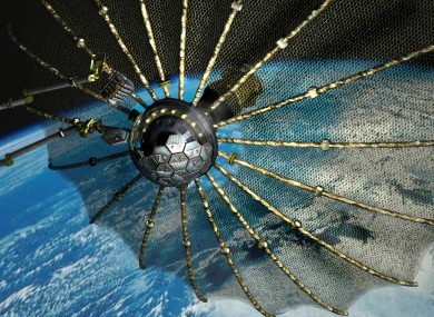 An illustration released by DARPA which shows a satellite used for DARPA's Phoenix program.