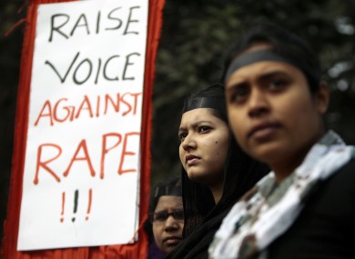 Bangladeshi girls hold placards as they stand to form a human chain to protest against the recent gang rape of a young woman on a moving bus in New Delhi, in Dhaka, Bangladesh, Wednesday, 9 January, 2013.