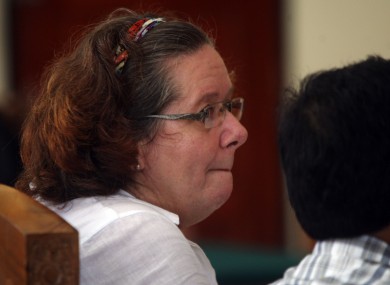 Lindsay June Sandiford of Britain sits at a courthouse during her trial in Denpasar, Bali island, Indonesia