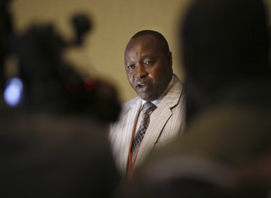 Francois Rucogoza, leader of the delegation of Congolese M23 rebels