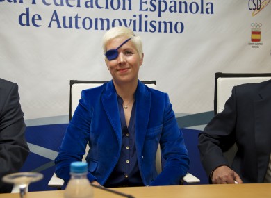 File photo of Maria de Villota in October, her first public appearance since the accident.