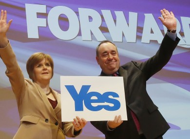 Scottish Deputy First Minister Nicola Sturgeon and First Minister Alex Salmond.
