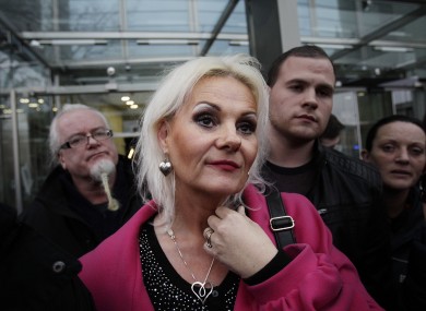 Fiona Doyle speaking to the media outside the Central Criminal Court in Dublin after her father was sent to prison.