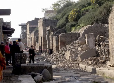 Rubble in Pompeii in 2010
