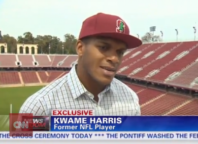 Harris spoke openly to CNN about what it's like being closeted in the NFL.