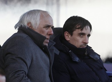 Neville Snr with son Gary (file photo).