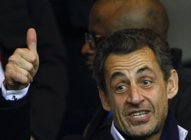 Former French President Nicolas Sarkozy (file photo)