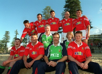 The Irish Lions' contingent in 2001.