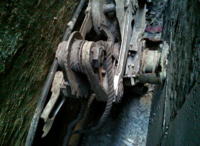 A piece of landing gear that authorities believe belongs to one of the airliners that crashed into the World Trade Centre.