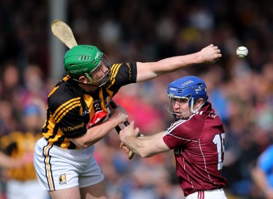 Kilkenny's Paul Murphy and Damien Hayes of Galway.