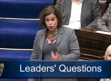 Mary-Lou McDonald speaking in the Dáil this morning.