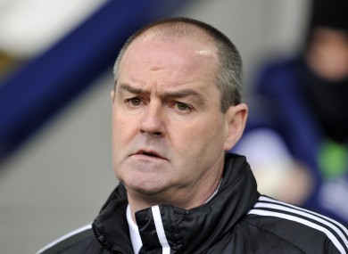 West Bromwich Albion's manager Steve Clarke during a Barclays Premier League match at The Hawthorns.