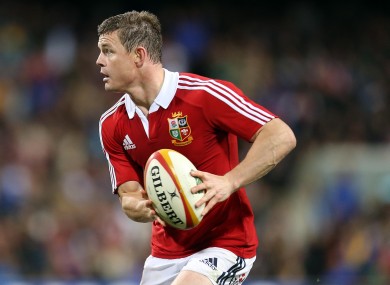 Brian O'Driscoll starts in the Lions midfield.