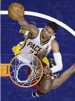 Paul George making a fool of another Heat player -- this time, Joel Anthony.