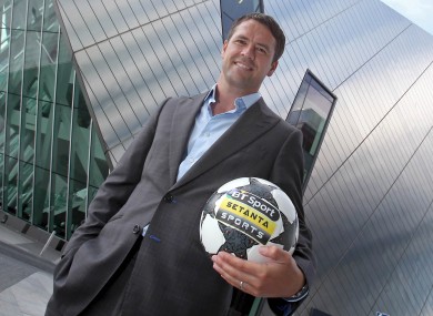 Owen at yesterday's Setanta Sports / BT Sport announcement in Dublin.