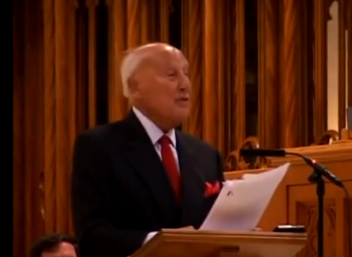 Emery Jacoby, speaking to schoolchildren in 2010.