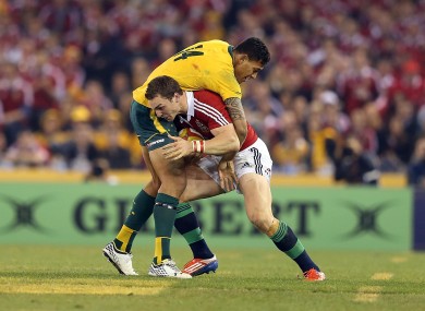 'Here we go again'. Israel Folau will face George North in Sydney.