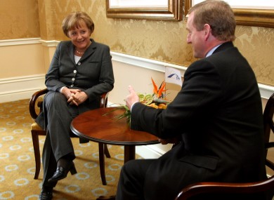 Angela Merkel with Enda Kenny in one of their earlier meetings five years ago