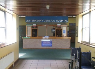 A reception area in Letterkenny Hospital (File photo)