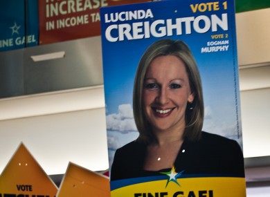 A poster for Lucinda Creighton during the last election.