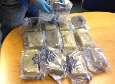 The seized cocaine