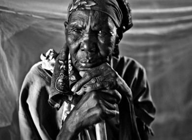 Irish photographer Julien Behal photographed this elderly woman in April as she waited to be treated in the GOAL clinic in Balliet, South Sudan.