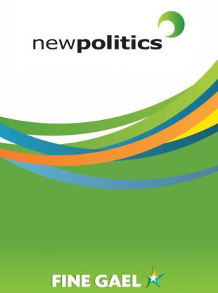 The frontpage of Fine Gael's New Politics document published just over a year before the 2011 general election