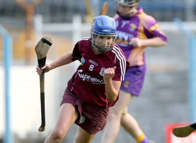 Galway's Niamh Kilkenny celebrates scoring the first goal of the game.