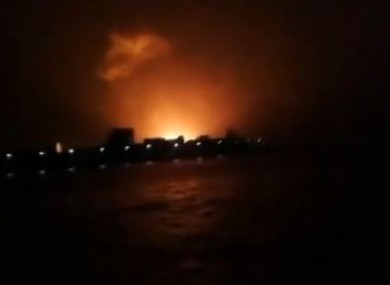 Amateur footage captures the explosion