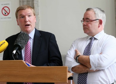 Fianna Fail's spokesman on Finance, Michael McGrath and deputy whip Sean Ó Fearghail.