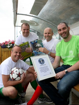 Barnardos ambassador Richie Sadlier with members of the Sodexo team.