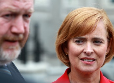 Éilís Hardiman at Government buildings this afternoon.