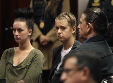 Michaella McCollum Connolly and Melissa Reid in court last month