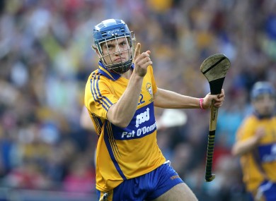 Shane O'Donnell celebrates scoring his second goal.