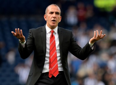 Paolo di Canio remonstrates with the Sunderland faithful.