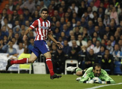 Diego Costa scores the only goal of the game.