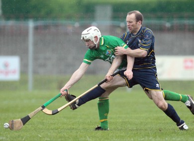 Brendan Maher in action for Ireland in shinty in 2011.