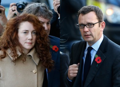 Rebekah Brooks, left, and Andy Coulson, right.