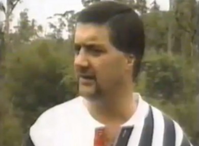 Chopper pictured on an American news report in 1992.