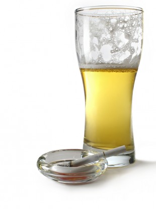 Beer and cigarette