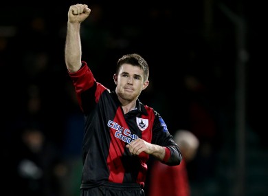 Longford's David O'Sullivan at the final whistle.