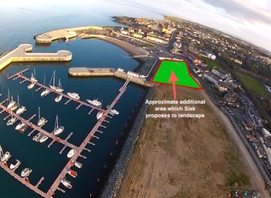 The area Sisk plans to grass is shown in the photo. Access to the North Pier would be available only from the North Beach.