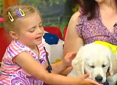 Lauryn Tracy had her wheelchair stolen. Here she is on TV3 recently.