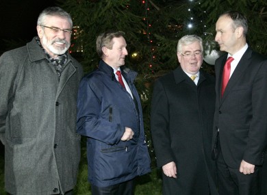 Gerry Adams, Enda Kenny, Eamon Gilmore and Micheál Martin