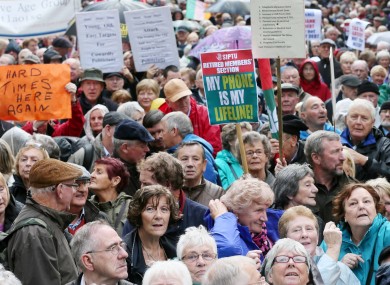 Protestors outside Leinster House this week